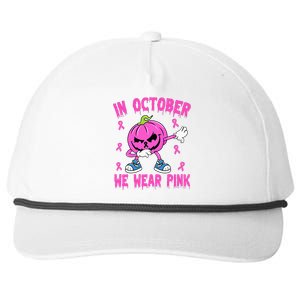 We Wear P.I.N.K Breast Cancer Pumpkin Halloween Snapback Five-Panel Rope Hat