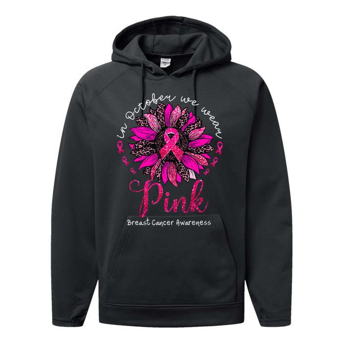 We Wear P.I.Nk. Sunflower Breast Cancer Awareness Performance Fleece Hoodie