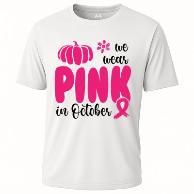 We Wear Pink In October Pumpkin Ribbon Performance Shirt