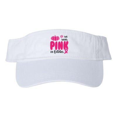 We Wear Pink In October Pumpkin Ribbon Visor