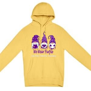 We Wear Purple For Lewy Body Detia Awareness Gift Premium Pullover Hoodie