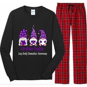 We Wear Purple For Lewy Body Detia Awareness Gift Long Sleeve Pajama Set