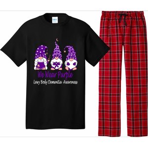 We Wear Purple For Lewy Body Detia Awareness Gift Pajama Set