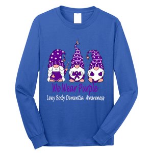 We Wear Purple For Lewy Body Detia Awareness Gift Long Sleeve Shirt