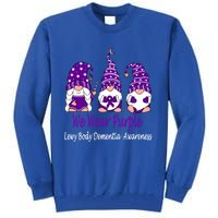 We Wear Purple For Lewy Body Detia Awareness Gift Tall Sweatshirt