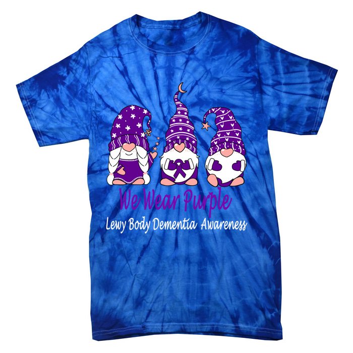 We Wear Purple For Lewy Body Detia Awareness Gift Tie-Dye T-Shirt