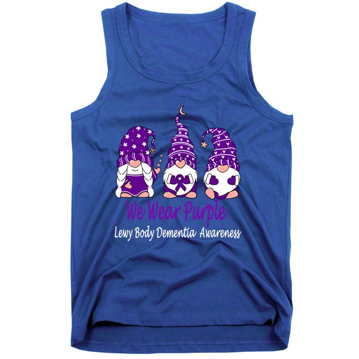 We Wear Purple For Lewy Body Detia Awareness Gift Tank Top