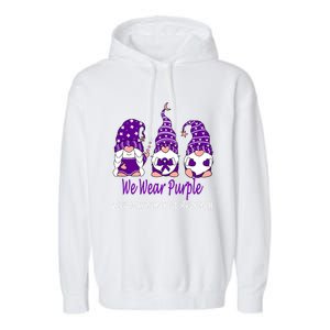 We Wear Purple For Lewy Body Detia Awareness Gift Garment-Dyed Fleece Hoodie