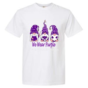 We Wear Purple For Lewy Body Detia Awareness Gift Garment-Dyed Heavyweight T-Shirt