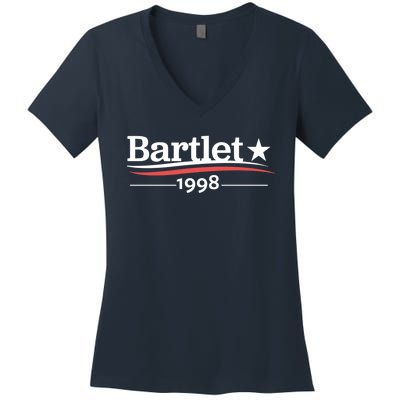 West Wing President Bartlet 1998 White House Women's V-Neck T-Shirt