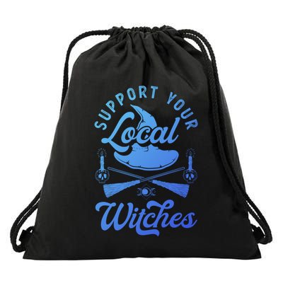 Witchcraft Wicca Pagan Support Your Local Witches Gift Drawstring Bag