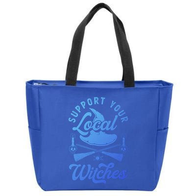 Witchcraft Wicca Pagan Support Your Local Witches Gift Zip Tote Bag