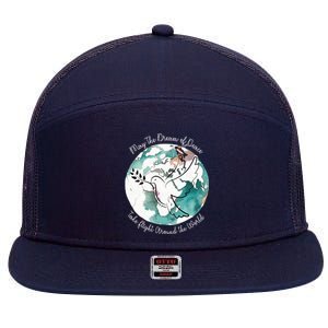 Women World Peace Peace And Love Global Harmony Nonviolence Vneck 7 Panel Mesh Trucker Snapback Hat