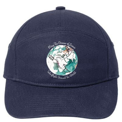 Women World Peace Peace And Love Global Harmony Nonviolence Vneck 7-Panel Snapback Hat