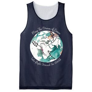 Women World Peace Peace And Love Global Harmony Nonviolence Vneck Mesh Reversible Basketball Jersey Tank