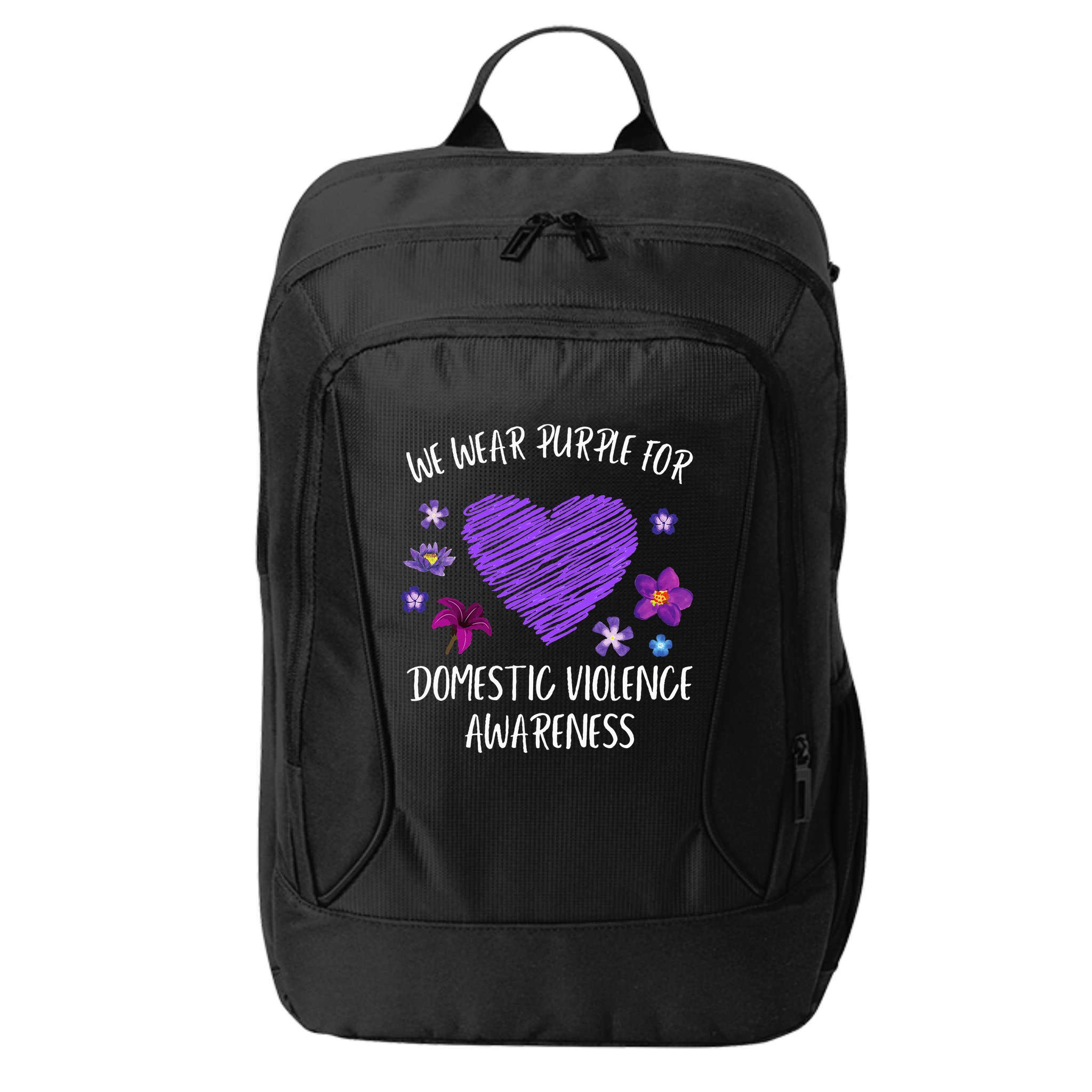 We Wear Purple For Domestic Violence Awareness Month City Backpack
