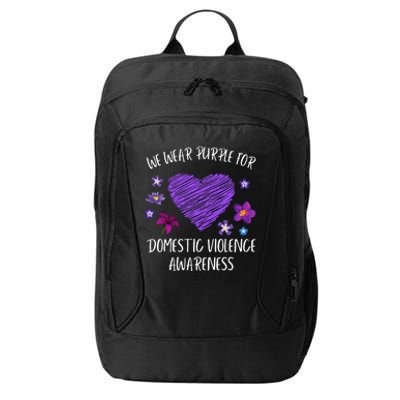 We Wear Purple For Domestic Violence Awareness Month City Backpack