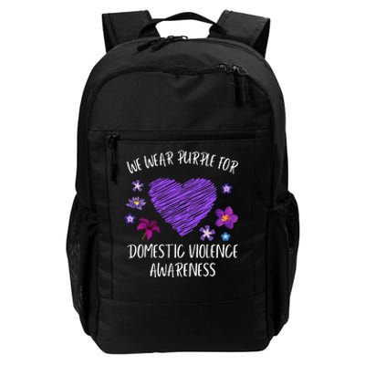 We Wear Purple For Domestic Violence Awareness Month Daily Commute Backpack