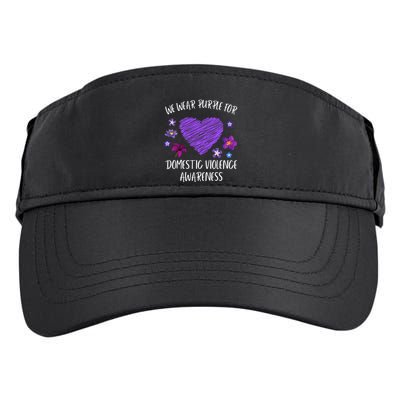 We Wear Purple For Domestic Violence Awareness Month Adult Drive Performance Visor