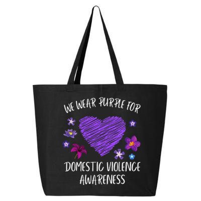 We Wear Purple For Domestic Violence Awareness Month 25L Jumbo Tote