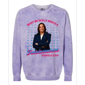 What We Really Need Is A Femininomenon Kamala Harris 2024 Colorblast Crewneck Sweatshirt