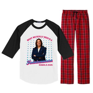 What We Really Need Is A Femininomenon Kamala Harris 2024 Raglan Sleeve Pajama Set