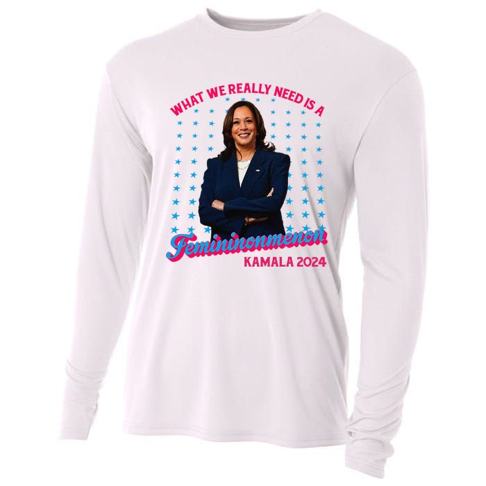 What We Really Need Is A Femininomenon Kamala Harris 2024 Cooling Performance Long Sleeve Crew