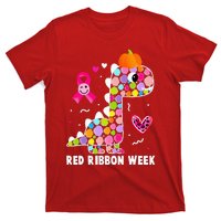 We Wear Red Ribbon Week Awareness Red Ribbon Week  T-Shirt