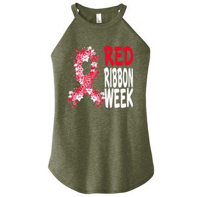 We Wear Red For Red Ribbon Week Awareness Women’s Perfect Tri Rocker Tank