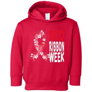 We Wear Red For Red Ribbon Week Awareness Toddler Hoodie