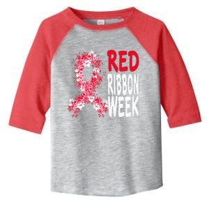 We Wear Red For Red Ribbon Week Awareness Toddler Fine Jersey T-Shirt