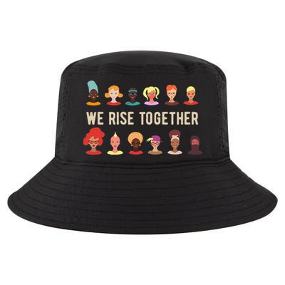 Womens We Rise Together All Women International Women's Day Inspire Cool Comfort Performance Bucket Hat