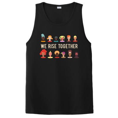 Womens We Rise Together All Women International Women's Day Inspire PosiCharge Competitor Tank