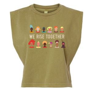 Womens We Rise Together All Women International Women's Day Inspire Garment-Dyed Women's Muscle Tee