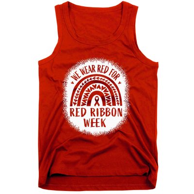 We Wear Red For Red Ribbon Week Awareness Tank Top