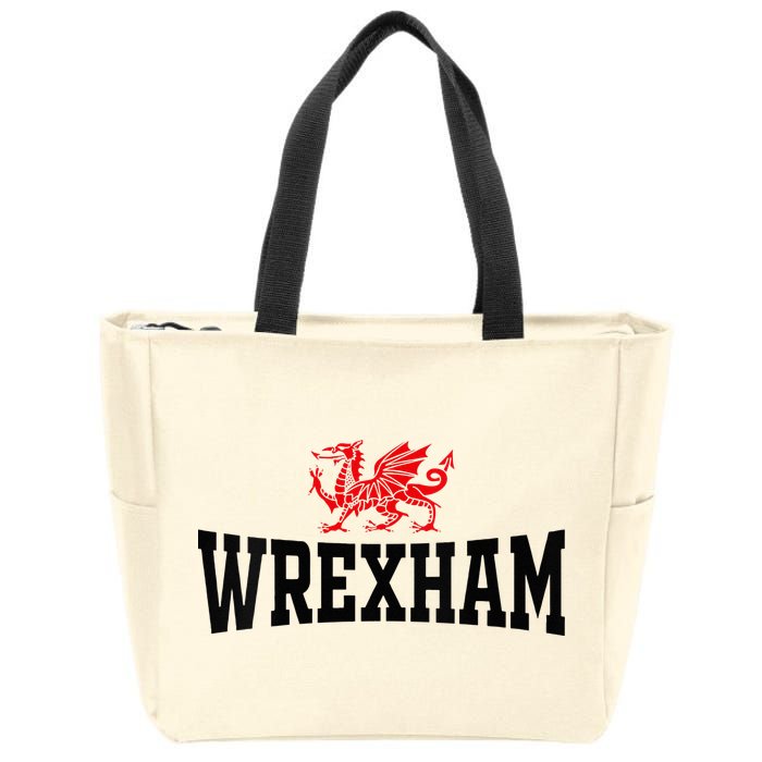 Wrexham Wales Red Dragon Wrecsam Zip Tote Bag