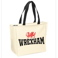 Wrexham Wales Red Dragon Wrecsam Zip Tote Bag
