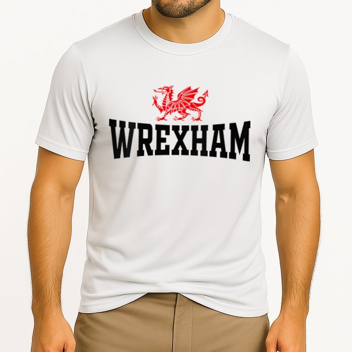 Wrexham Wales Red Dragon Wrecsam Cooling Performance Crew T-Shirt