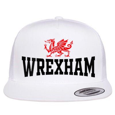 Wrexham Wales Red Dragon Wrecsam Flat Bill Trucker Hat