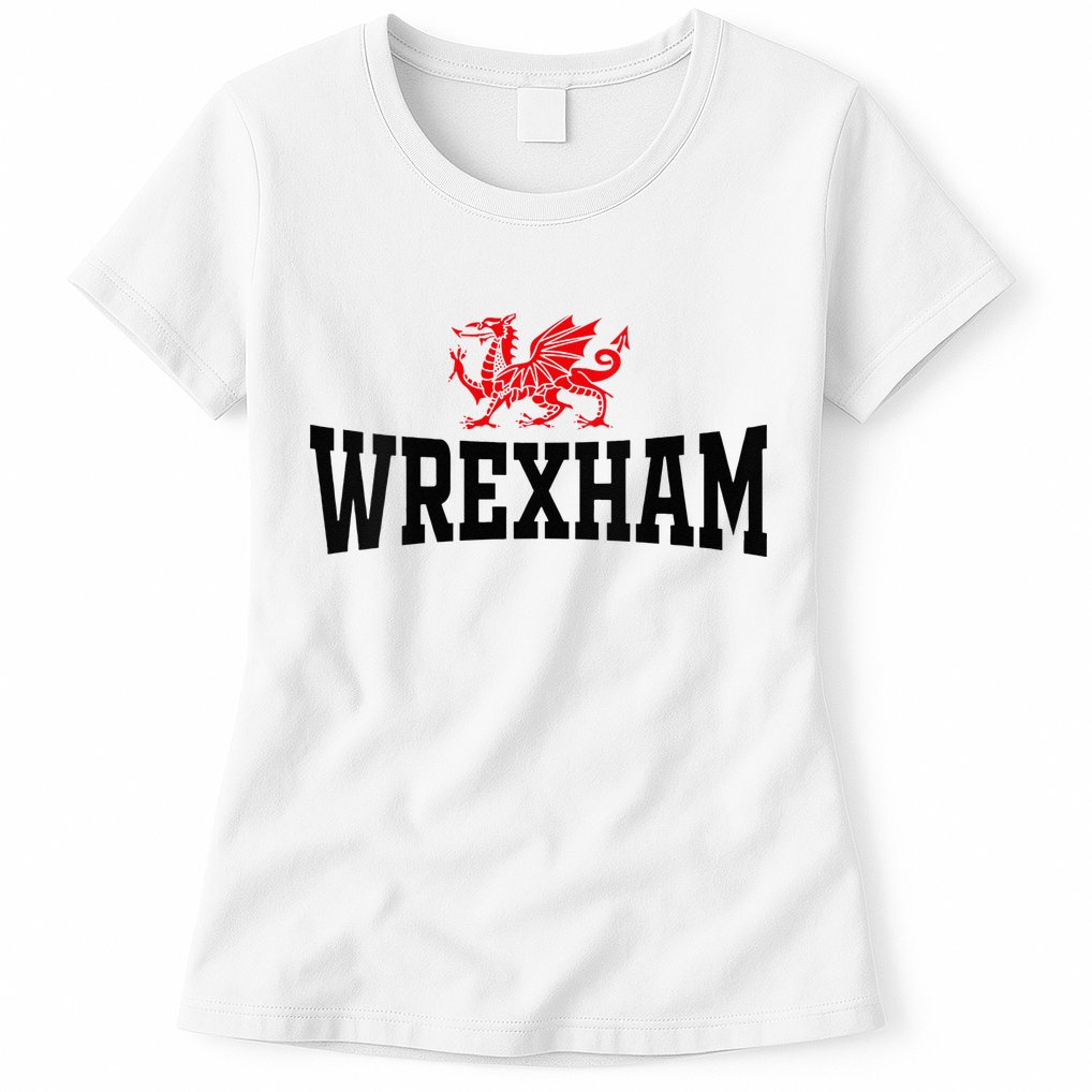 Wrexham Wales Red Dragon Wrecsam Womens T-Shirt