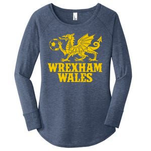 Wrexham Wales Red Dragons Soccer Futbol Women's Perfect Tri Tunic Long Sleeve Shirt