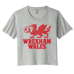 Wrexham Wales Red Dragons Soccer Futbol Women's Crop Top Tee