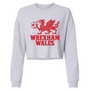 Wrexham Wales Red Dragons Soccer Futbol Cropped Pullover Crew