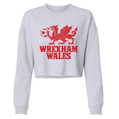 Wrexham Wales Red Dragons Soccer Futbol Cropped Pullover Crew