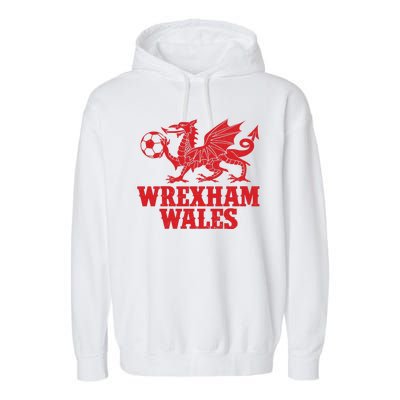 Wrexham Wales Red Dragons Soccer Futbol Garment-Dyed Fleece Hoodie