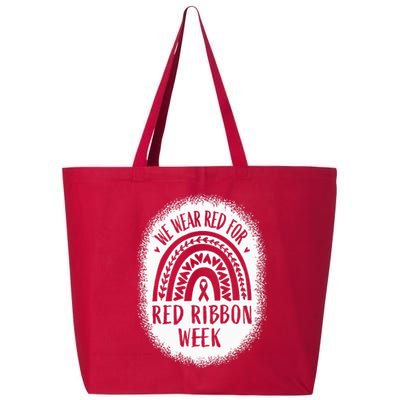 We Wear Red For Red Ribbon Week Awareness 25L Jumbo Tote