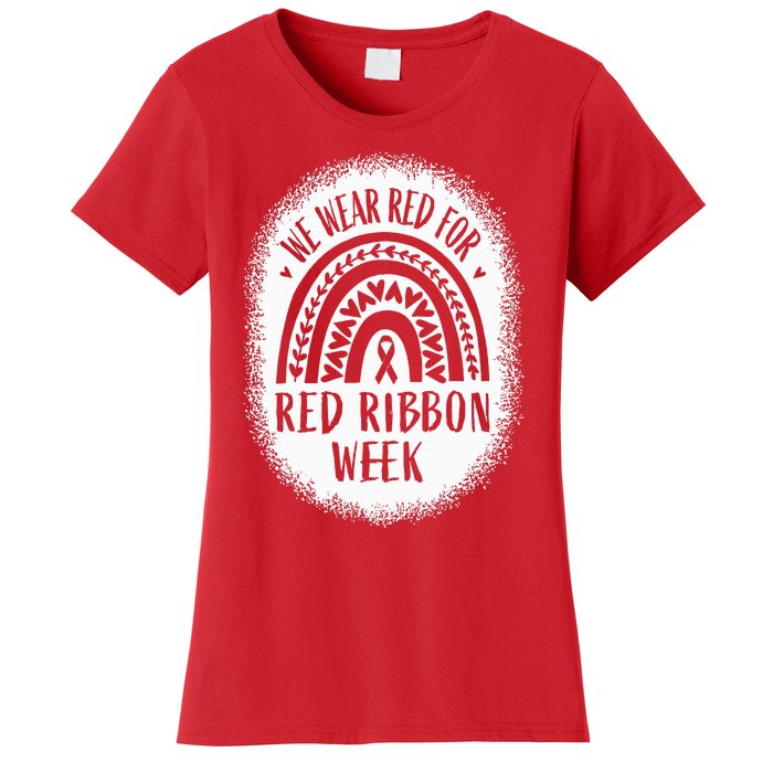 We Wear Red For Red Ribbon Week Awareness Women's T-Shirt