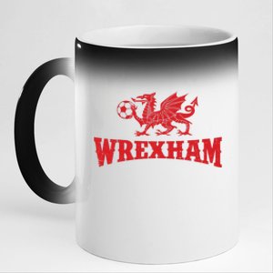 Wrexham Wales Red Dragons Soccer Futbol 11oz Black Color Changing Mug