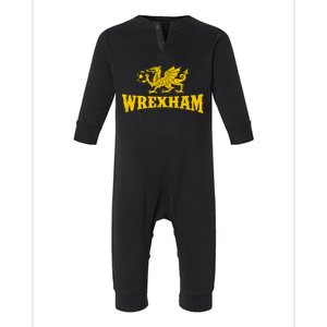 Wrexham Wales Red Dragons Soccer Futbol Infant Fleece One Piece