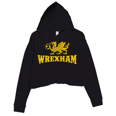 Wrexham Wales Red Dragons Soccer Futbol Crop Fleece Hoodie